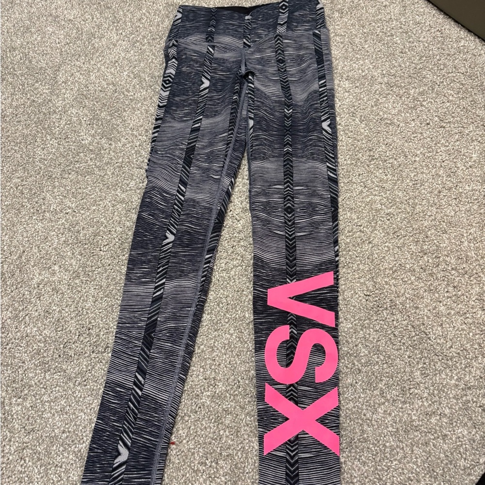 Victoria's Secret Black and Pink Leggings